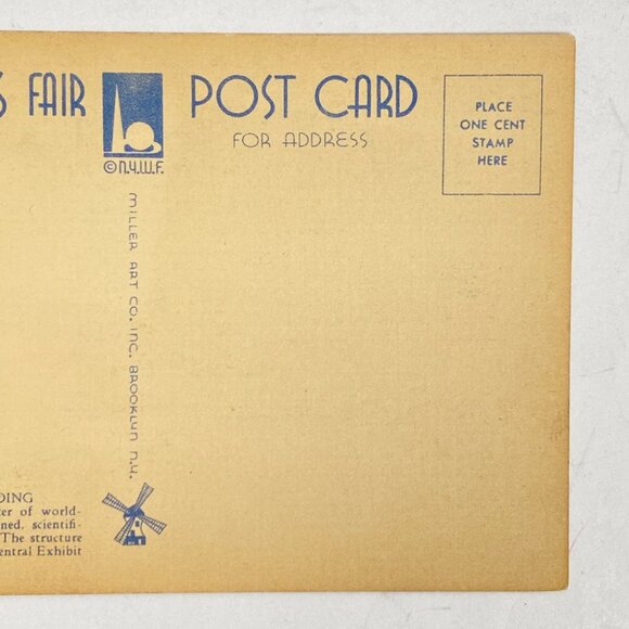 1939 New York Worlds Fair Linen Postcard 105 Administration Bldg Illustration - Picture 7 of 7